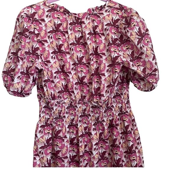 J. Crew Liberty NEW smocked waist butterfield poppy midi dress - Picture 7 of 11